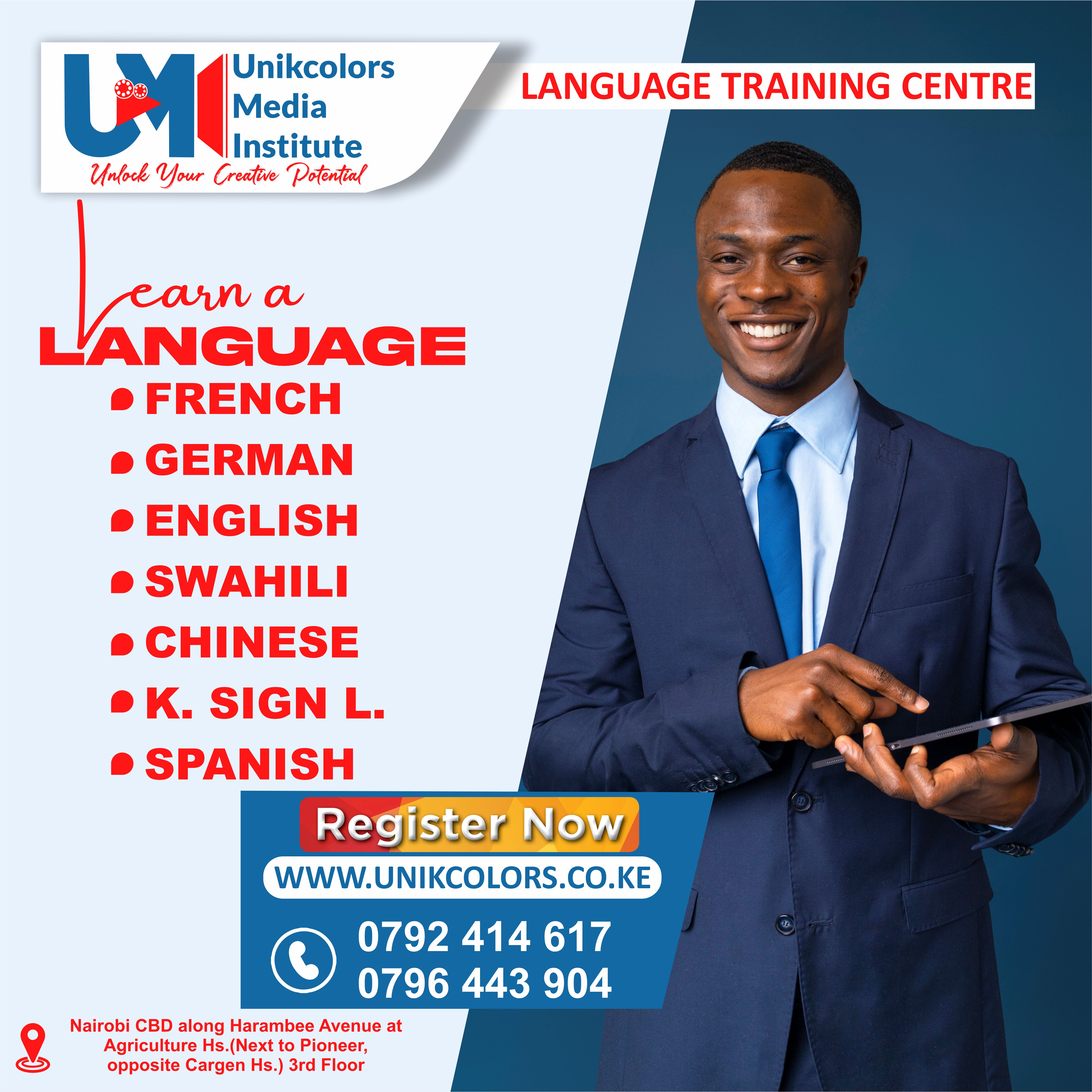 LANGUAGE TRAINING CENTRE - GERMAN | ENGLISH | FRENCH | CHINESE | SPANISH | SWAHILI | KENYA SIGN LANG